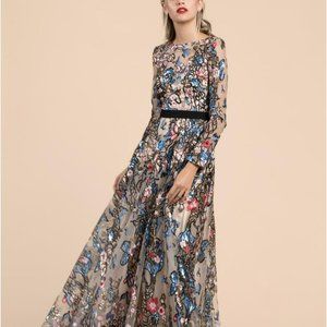 ANDREA & LEO A0138 Matisse lace long slv gown